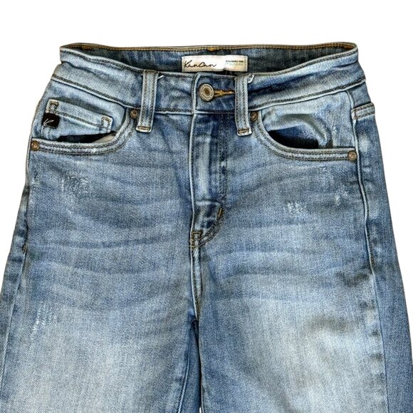 KanCan Midrise Skinny Ankle Jeans – Distressed, Raw Edge Hem, Size 23 - Picture 2 of 7